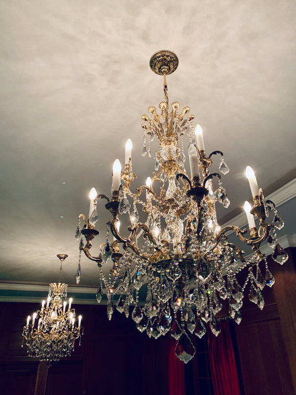 Đèn chùm đồng thau Acamar cổ điển sang trọng