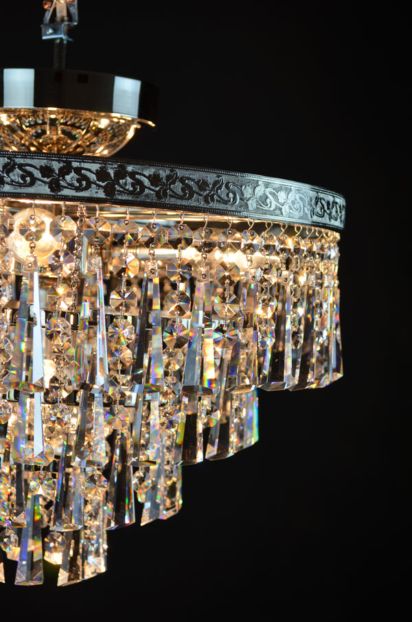 Đèn chùm pha lê đa tầng