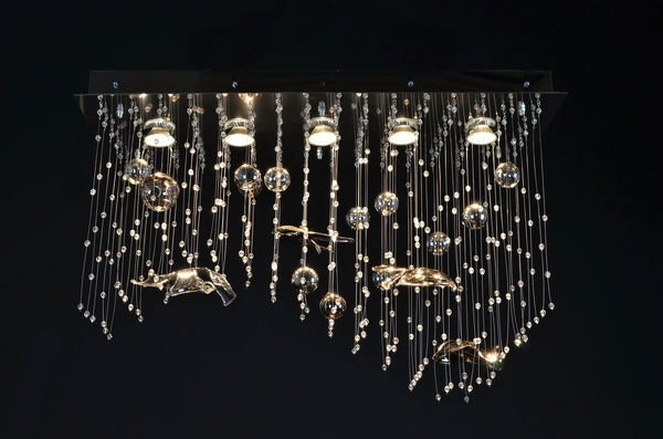 Đèn cầu pha lê bạch quang